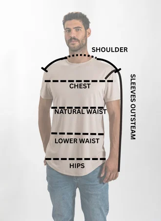 HOW TO MEASURE THE SIZE GUIDE IMAGE Man are brave