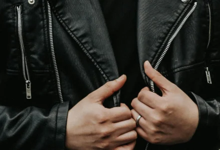 Full Grain Leather Jacket Close-Up