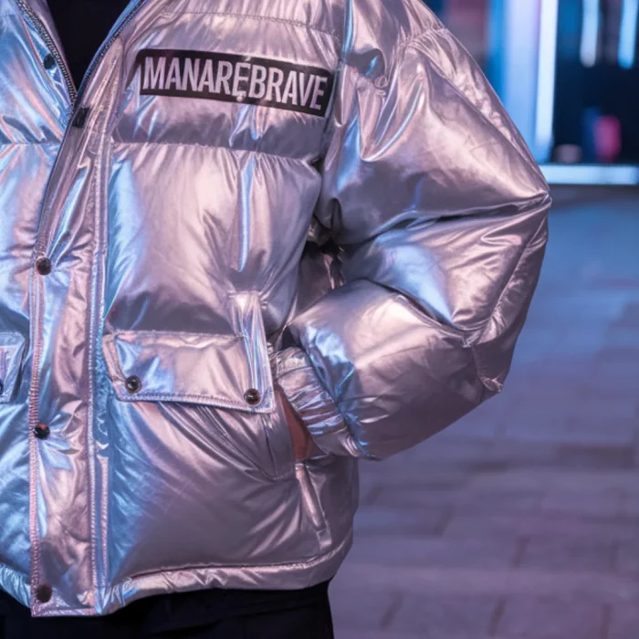 The Ice King – Luxe Metallic Puffer Jacket