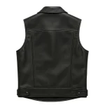 Men’s Black Biker Leather Vest