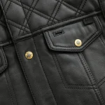 12 Gauge Men’s Leather Vest for Motorcycle Riders