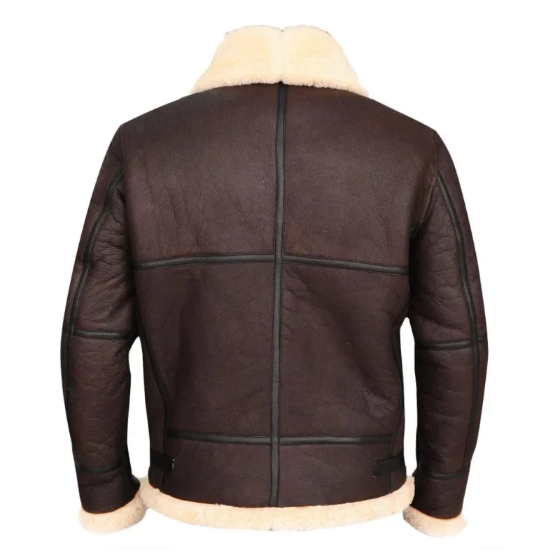 B3 Bomber Aviator Shearling Leather Jacket by man are brave