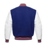 Custom Royal Blue And White Varsity Jacket by man are brave