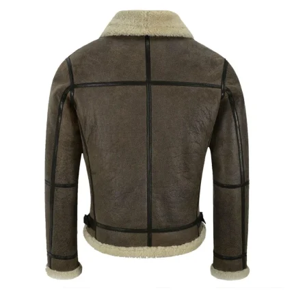 Man Are Brave B3 Brown Air Force Shearling Leather Jacket for Men