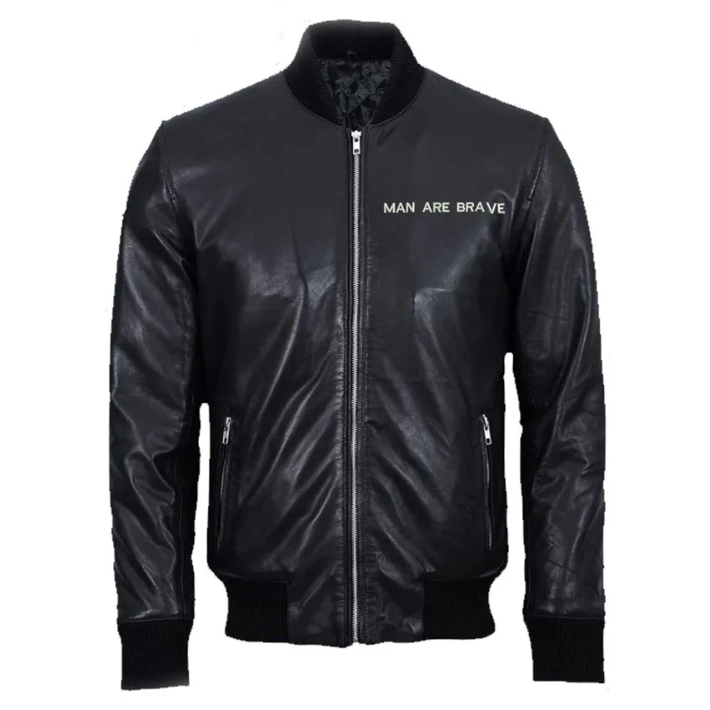 Men Biker Bomber Jacket (2) Men Biker Bomber Jacket man are brave