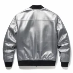 Men’s Silver Bomber Jacket by man are brave