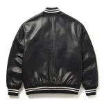 No Kings in America - Men's Black Leather Bomber Jacket | Genuine Leather Statement Jacket by Man Are Brave