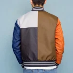 Unisex Multi-Color Block Leather Varsity Jacket - Man Are Brave | Patchwork Letterman Style | Premium Genuine Suede & Leather