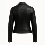 Women's Black Real Leather Moto Biker Jacket