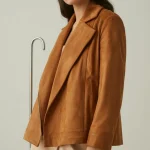 Women's Brown Suede Asymmetrical Moto Jacket
